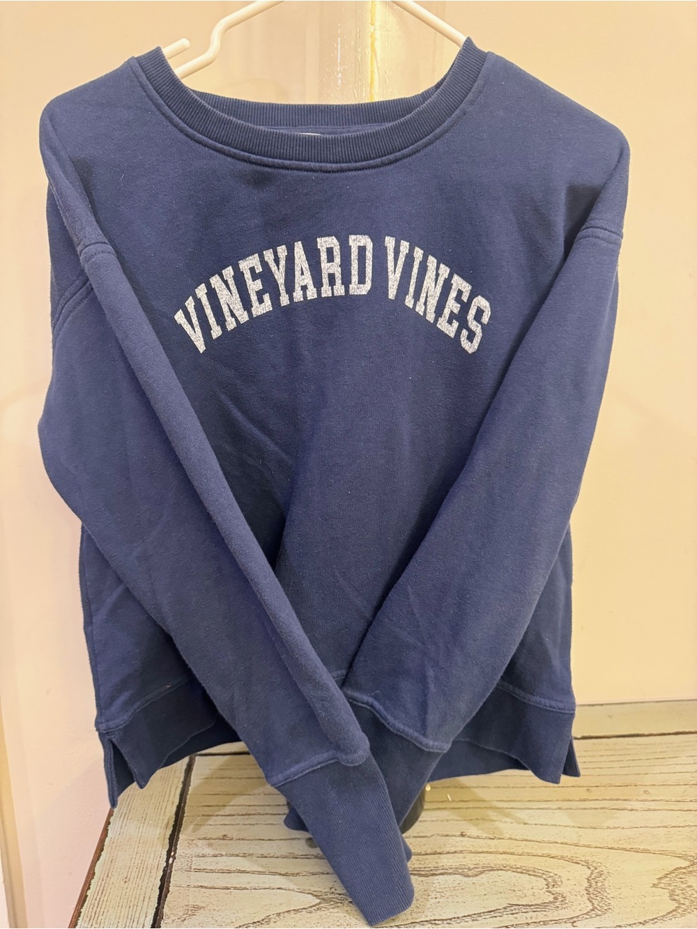 Vineyard Vines Kids XS Navy Blue Logo Crewneck Sweatshirt